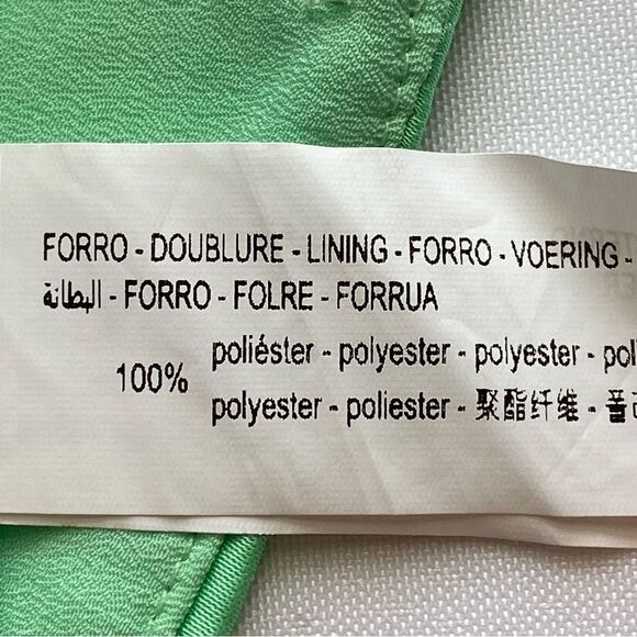 Zara Satin Effect Electric Green Corset Crop Top Size Medium - Picture 10 of 14